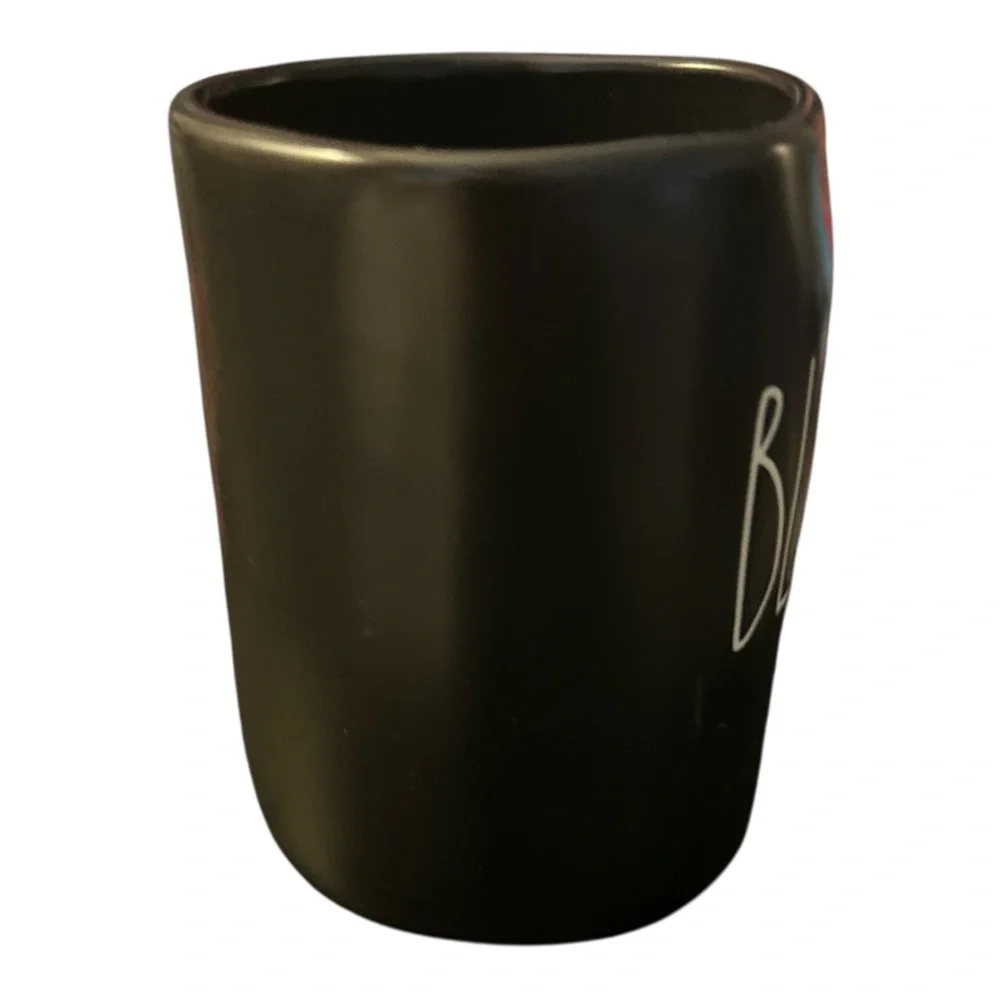 Rae Dunn BLESSED Mug Magenta‎ LL Farmhouse Black Coffee Cup 16 oz